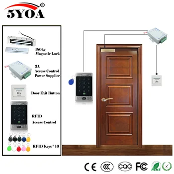 RFID Access Control System Kit Wooden Glasses Door Set+Eletric Magnetic Lock+ID Card Keytab+Power Supplier+Exit Button
RFID Access Control System Kit Wooden Glasses Door Set+Eletric Magnetic Lock+ID Card Keytab+Power Supplier+Exit Button
