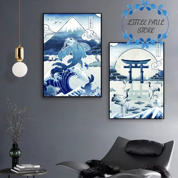 Japan Vintage Art Koi Fuji and Torii art Canvas Poster Japanese style art poster Wall Pictures for Living Room No Frame
Japan Vintage Art Koi Fuji and Torii art Canvas Poster Japanese style art poster Wall Pictures for Living Room No Frame