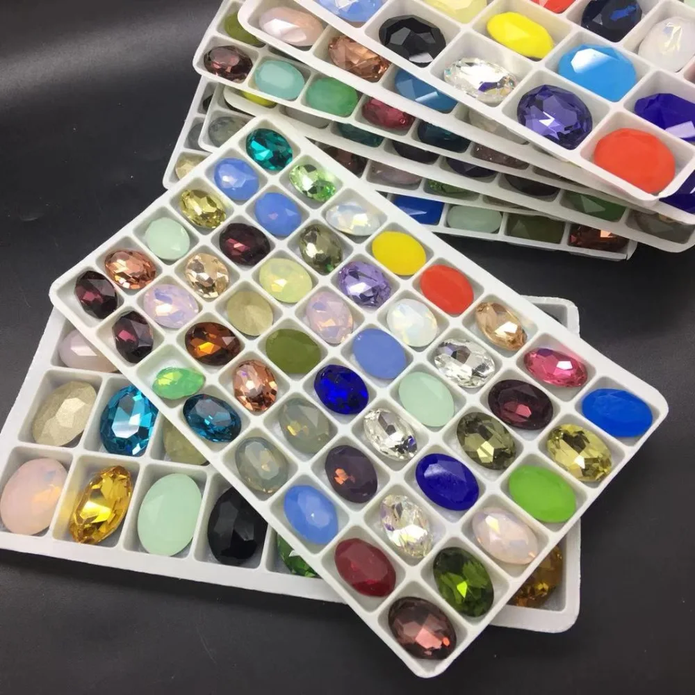 TopStone Oval Shape K9 Glass Crystal Rhinestones Mix Colors Opal Strass Diamond 10x14mm 13x18mm 
TopStone Oval Shape K9 Glass Crystal Rhinestones Mix Colors Opal Strass Diamond 10x14mm 13x18mm