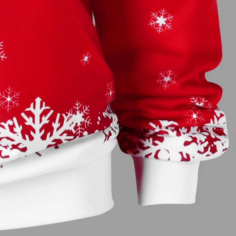 

Women Skew Neck Santa Claus Snowflake Printed Pullover Sweatshirt Long Sleeve Autumn Christmas Tops OH66