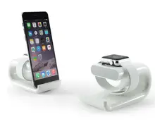 Aesthetical Acrylic Charging Holder for iwatch Mobile Phone Cradle for iPhone SE 5S 6S Plus Samsung S7 S6 edge S5 Stand Bracket