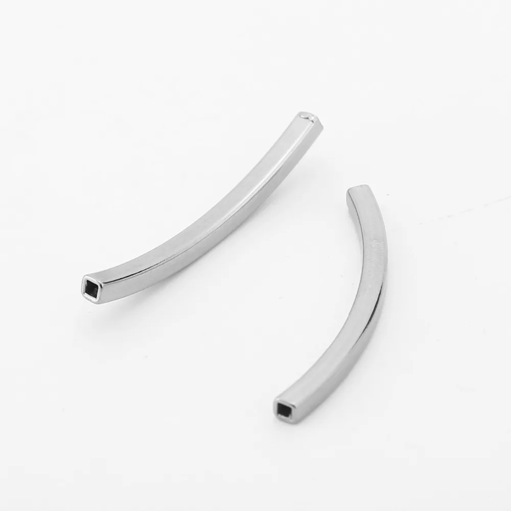 Wholesale Smooth Stainless Steel Curved Tube Connector Charm Beads 10pcs/lot for Jewelry Making Bracelets
Wholesale Smooth Stainless Steel Curved Tube Connector Charm Beads 10pcs/lot for Jewelry Making Bracelets