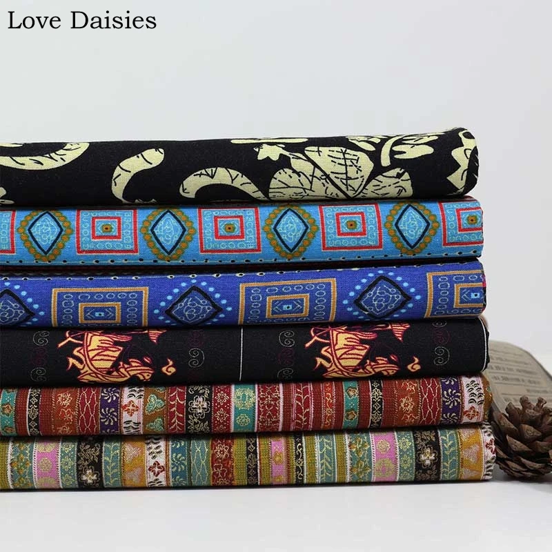 Cotton/Linen Ethnic Stripe Series Gold Flowers Carriage Fabrics for DIY Home Decor Tablecloth Apparel Cushion Curtains Bag
Cotton/Linen Ethnic Stripe Series Gold Flowers Carriage Fabrics for DIY Home Decor Tablecloth Apparel Cushion Curtains Bag