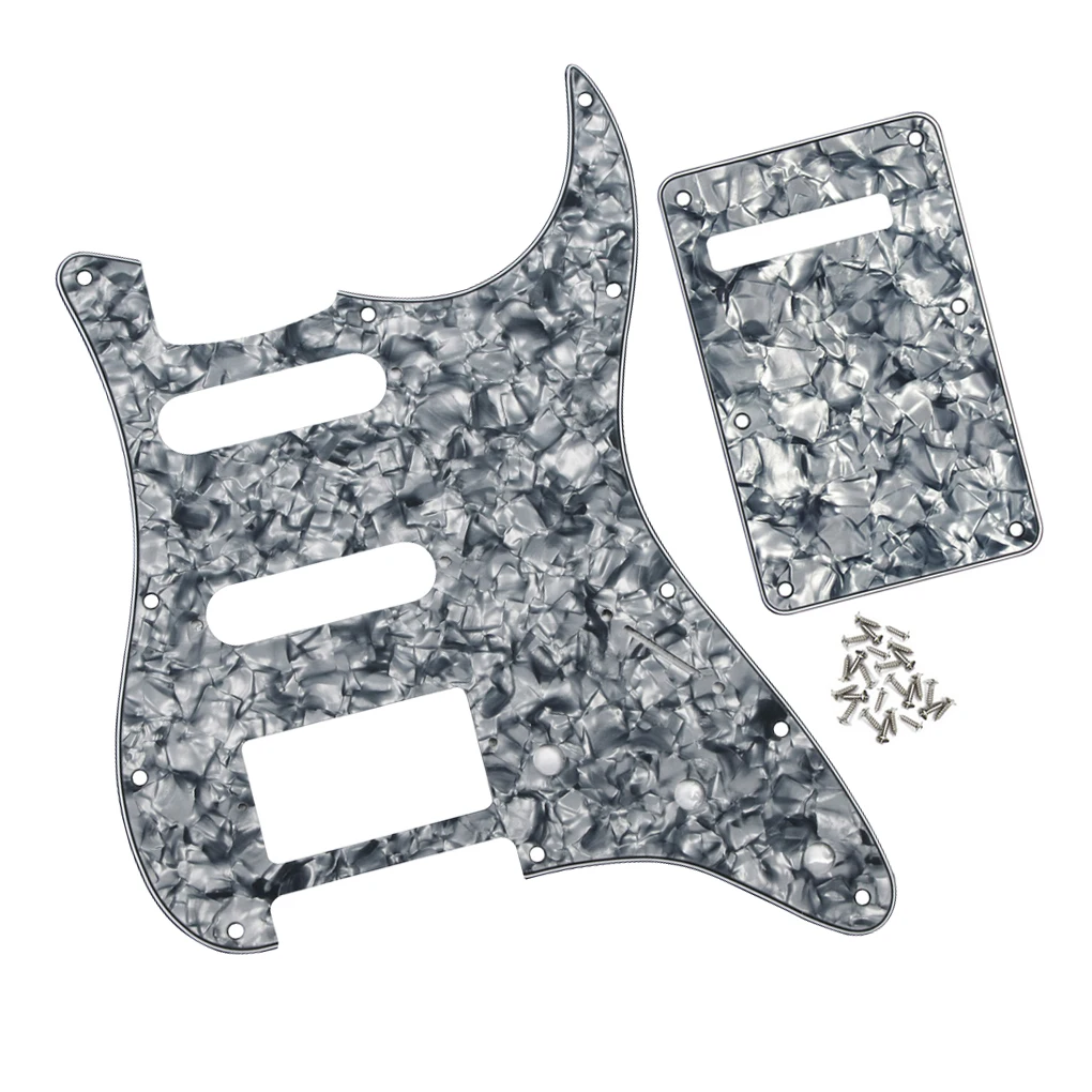 FLEOR 4Ply Electric Guitar Pickguard Scratch Plate SSH & Back Plate w/Screws for FD ST Strat Guitar Parts ,Grey Pearl
FLEOR 4Ply Electric Guitar Pickguard Scratch Plate SSH & Back Plate w/Screws for FD ST Strat Guitar Parts ,Grey Pearl
