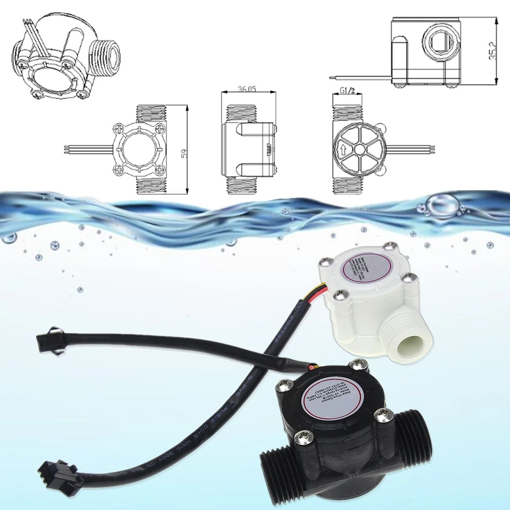 1-30L/min Water Flow Sensor Flowmeter Hall Flow Sensor Water Control 1/2" 2.0MPa for Water Heaters Water Vending Machines Diy
1-30L/min Water Flow Sensor Flowmeter Hall Flow Sensor Water Control 1/2" 2.0MPa for Water Heaters Water Vending Machines Diy