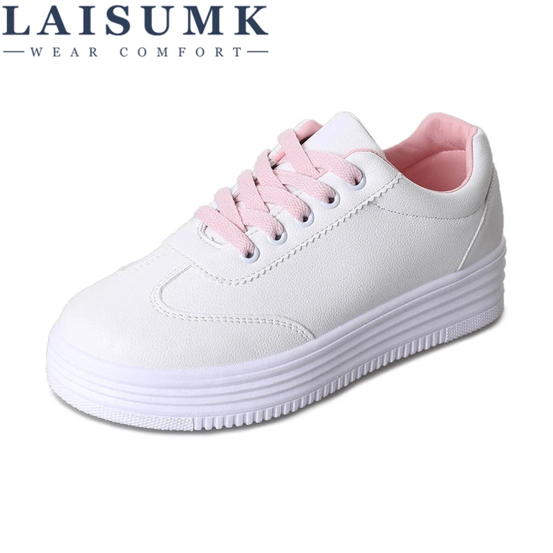 2019 LAISUMK Women Lace-up Fashion Women's Straps Sneakers Embroidery Flower Leather Shoes Vulcanize Shoes Female Girls Footwear
2019 LAISUMK Women Lace-up Fashion Women's Straps Sneakers Embroidery Flower Leather Shoes Vulcanize Shoes Female Girls Footwear