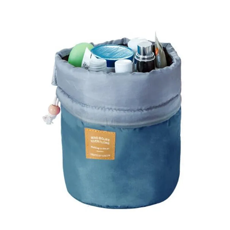 New Arrival Barrel Shaped Travel Cosmetic Bag Nylon High Capacity Drawstring Elegant Drum Wash Bags Makeup Organizer Storage bag
New Arrival Barrel Shaped Travel Cosmetic Bag Nylon High Capacity Drawstring Elegant Drum Wash Bags Makeup Organizer Storage bag