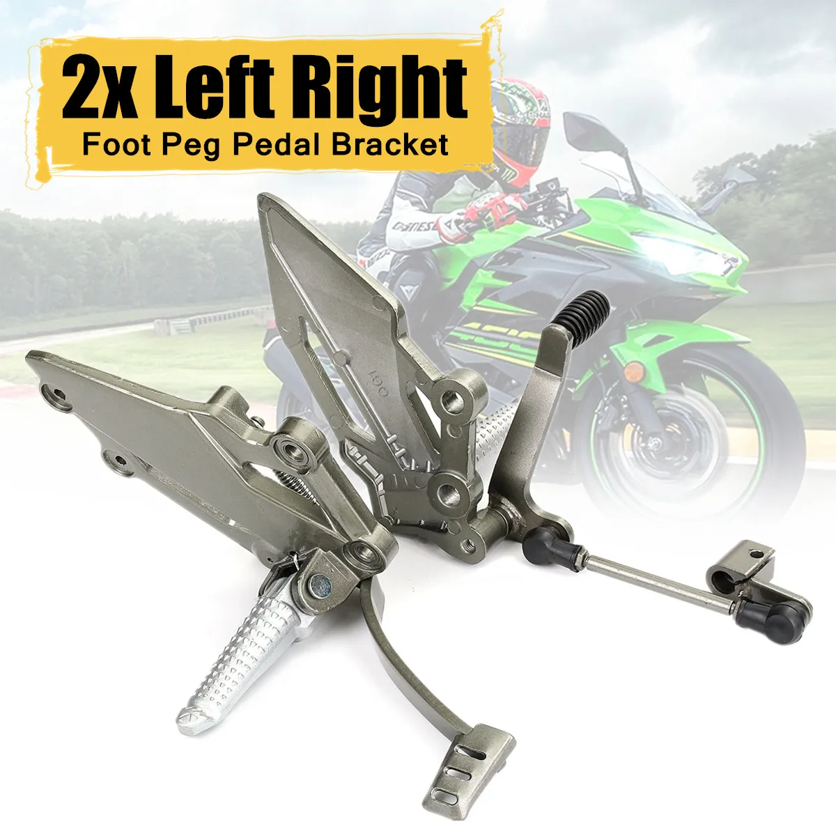 2x for Kawasaki Ninja 250 Left Right Rear Foot Peg Brake Pedal Footrest Bracket Aluminum Alloy Surface Polishing Galvanized
2x for Kawasaki Ninja 250 Left Right Rear Foot Peg Brake Pedal Footrest Bracket Aluminum Alloy Surface Polishing Galvanized