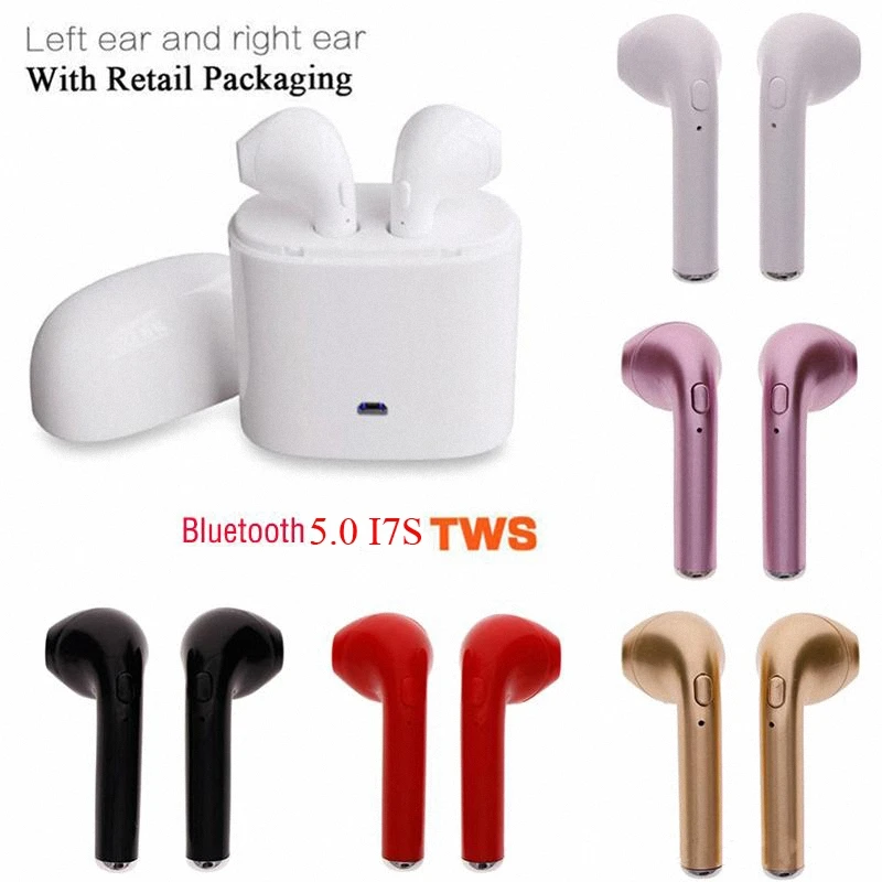 Фото HOT Sell I7s TWS Wireless Bluetooth Earphones with mini Charge box Headsets Earbuds For Samsung Xiaomi Iphone X 6 7 8 Huawei | Электроника