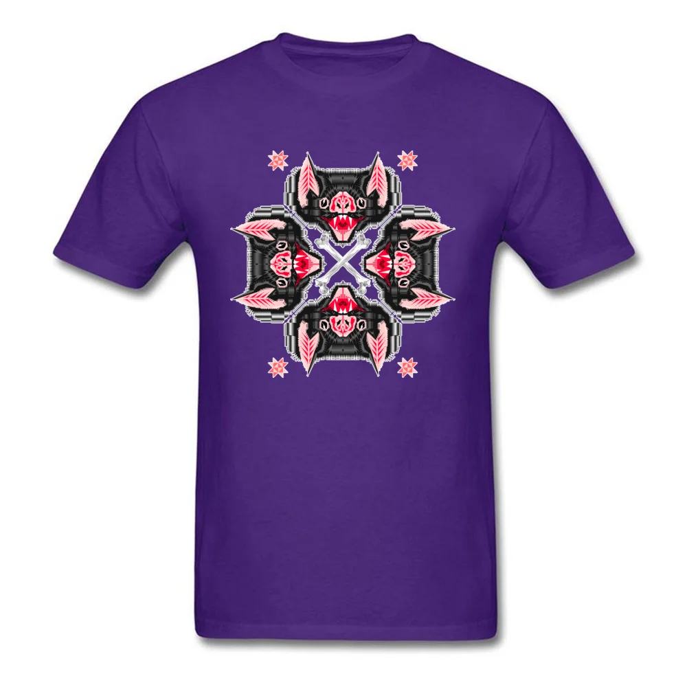 Vampire Bat Face Pattern_purple