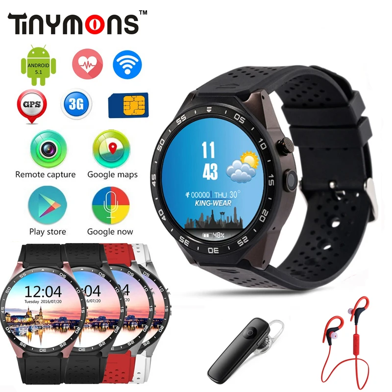 KW88 3G SIM Wifi GPS Smart Watch Android 5.1 MTK6580 Quad-Core CPU 1.39'' Round Screen Camera Wear Wrist Band Watches iOS PK X5
KW88 3G SIM Wifi GPS Smart Watch Android 5.1 MTK6580 Quad-Core CPU 1.39'' Round Screen Camera Wear Wrist Band Watches iOS PK X5