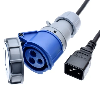 C20 Plug to 316C6 Connector Power cord,Change the C19 Output receptacle to IEC309 316C6 Output socket,IPX67,2.5mm wire gauge
C20 Plug to 316C6 Connector Power cord,Change the C19 Output receptacle to IEC309 316C6 Output socket,IPX67,2.5mm wire gauge