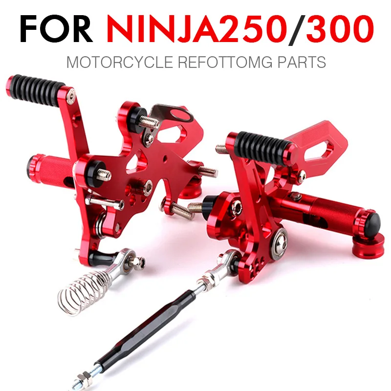 NINJA250/300 Motorcycle Adjustable Rearsets Rear Sets Foot Pegs CNC For KAWASAKI NINJA250R NINJA300 NINJA250
NINJA250/300 Motorcycle Adjustable Rearsets Rear Sets Foot Pegs CNC For KAWASAKI NINJA250R NINJA300 NINJA250