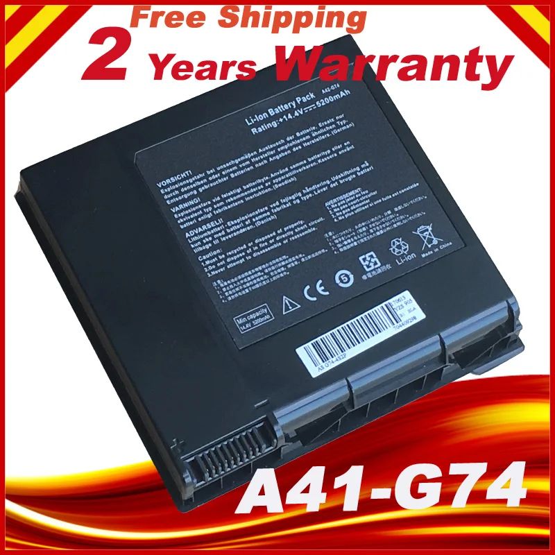 8 ячеек 5200mAh 14,4 V A42-G74 Аккумулятор для ноутбука Asus G74 G74J G74JH G74S G74SW G74SX Series ICR18650-26F LC42SD128
8 ячеек 5200mAh 14,4 V A42-G74 Аккумулятор для ноутбука Asus G74 G74J G74JH G74S G74SW G74SX Series ICR18650-26F LC42SD128