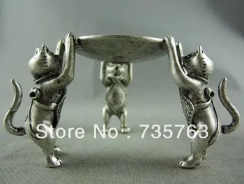 xiuli 00436 Chinese Tibet Silver Animal 3 Cat oil lamp Candle Holder Candlestick statue
xiuli 00436 Chinese Tibet Silver Animal 3 Cat oil lamp Candle Holder Candlestick statue