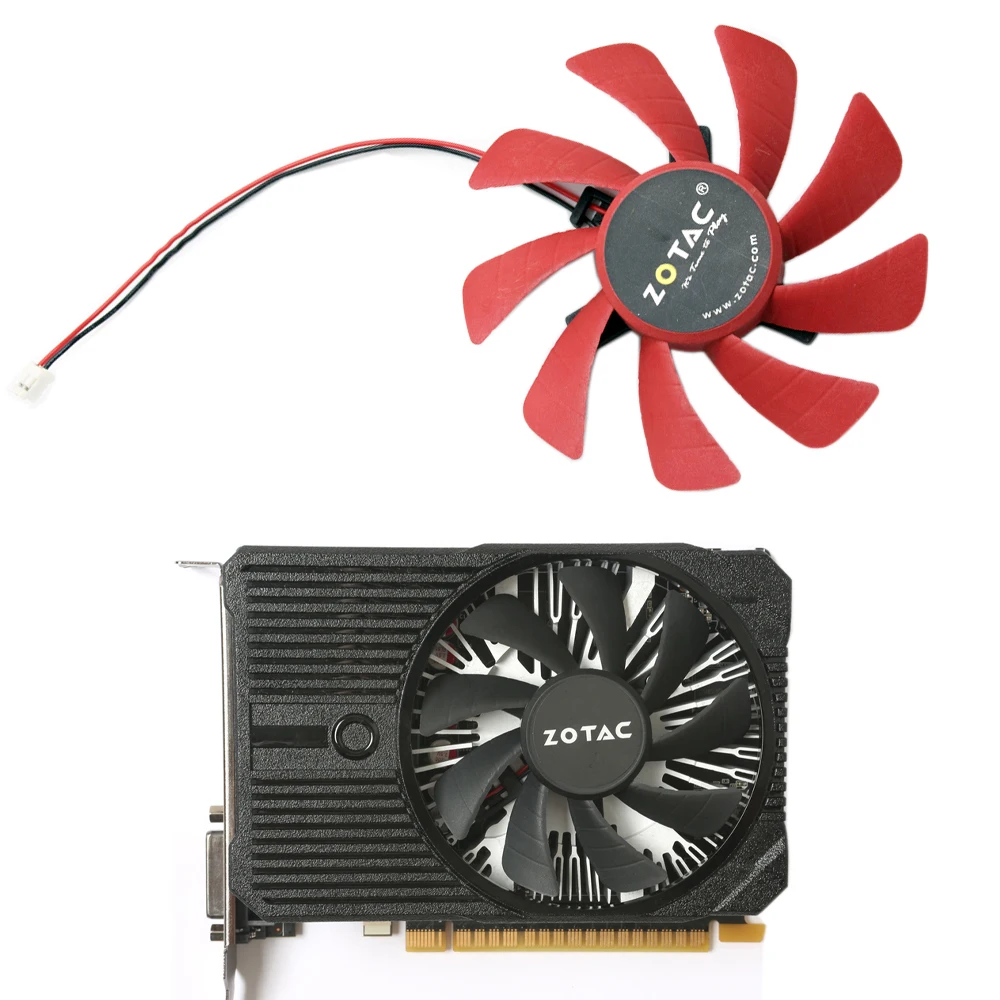 Мини вентилятор охлаждения 85 мм T129215SH 2PIN GTX 1050 замена для ZOTAC GeForce MINI 2 Гб Ti Mini 4