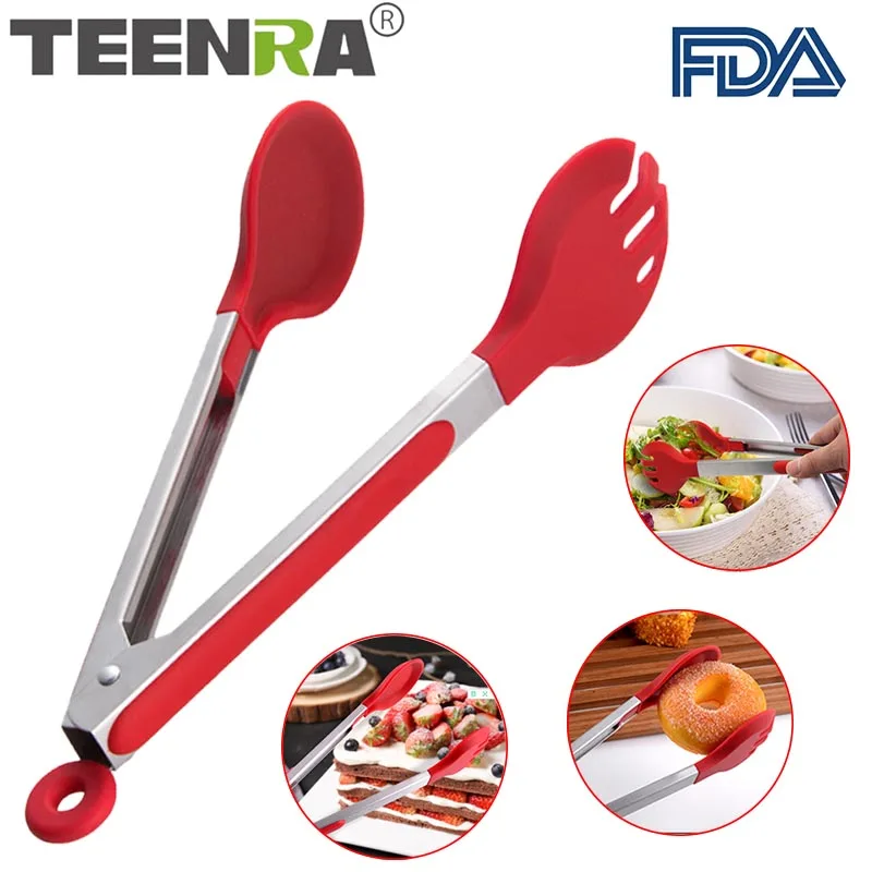 TEENRA Kitchen Food Tongs Silicone Cooking Tongs Kitchen Tools Food Clip Spatula Tongs Cooking Clamp Kitchen Utensil
TEENRA Kitchen Food Tongs Silicone Cooking Tongs Kitchen Tools Food Clip Spatula Tongs Cooking Clamp Kitchen Utensil