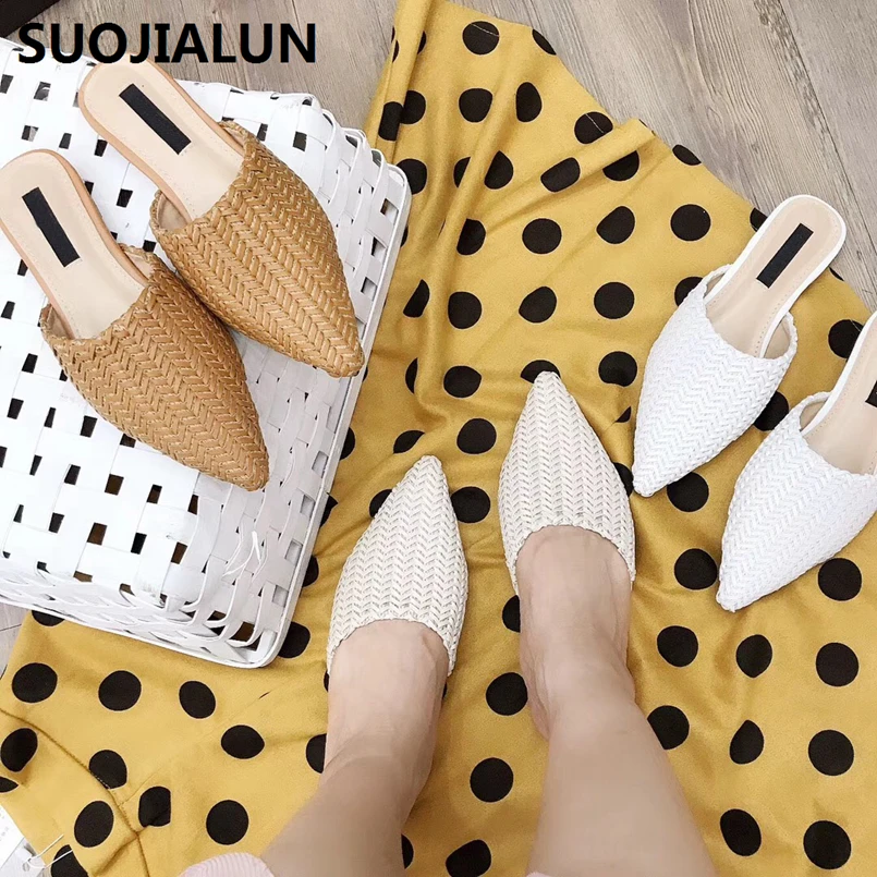 SUOJIALUN 2019 Summer Fashion Women Mules Shoes Slides Ladies Home Slippers Casual Mules Flats Outdoor Beach Mules Shoes
SUOJIALUN 2019 Summer Fashion Women Mules Shoes Slides Ladies Home Slippers Casual Mules Flats Outdoor Beach Mules Shoes
