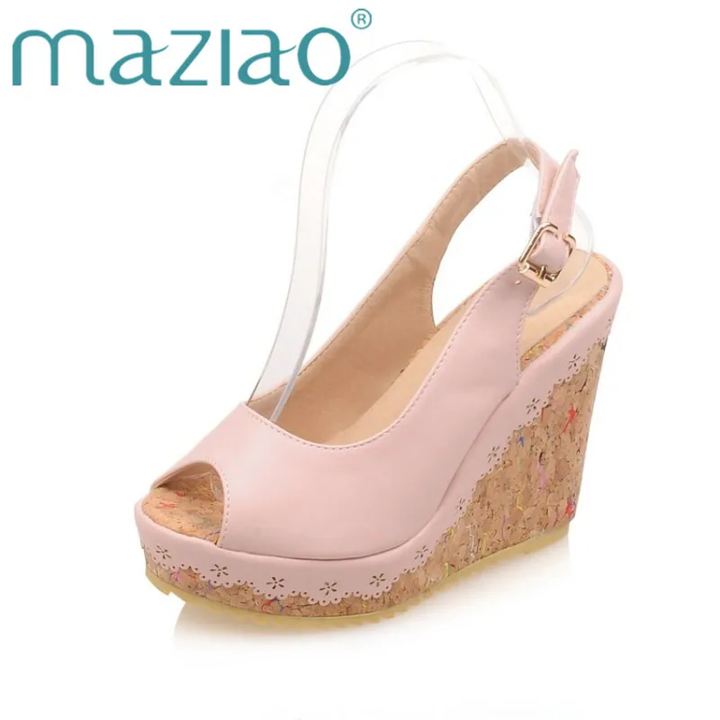MAZIAO Shoes Fashion Women Sandals Summer Peep Toe Ankle Strap Platform Wedges Female Bordered White Blue Beige Shoes Size 33-43
MAZIAO Shoes Fashion Women Sandals Summer Peep Toe Ankle Strap Platform Wedges Female Bordered White Blue Beige Shoes Size 33-43