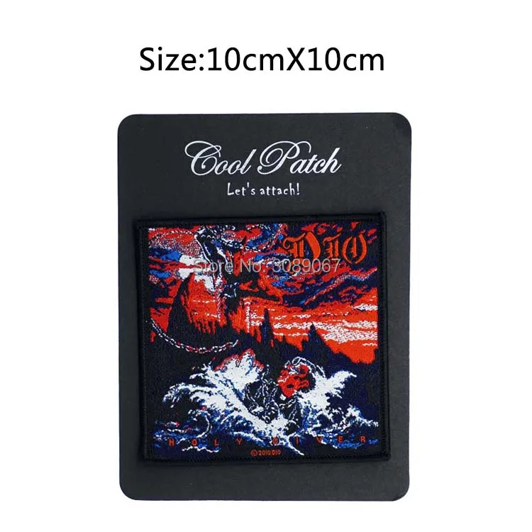 4" DIO Holy Diver Album Cover Art Hardcore Band Embroidered IRON ON and SEW ON Patch Heavy Metal Custom patch 
4" DIO Holy Diver Album Cover Art Hardcore Band Embroidered IRON ON and SEW ON Patch Heavy Metal Custom patch
