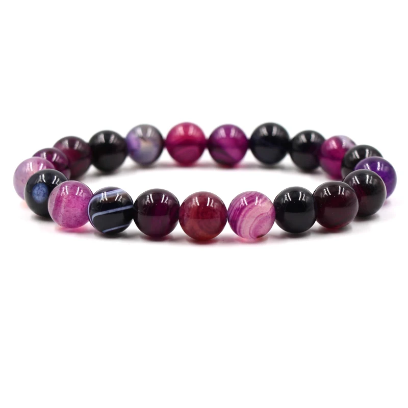 19 years new 10mm natural stone multicolor striped stone men and women charm elastic bracelet
19 years new 10mm natural stone multicolor striped stone men and women charm elastic bracelet