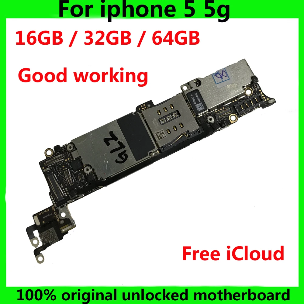 16GB 32GB 64GB Clean iCloud Good Working Original Motherboard For iPhone 5 5g Unlocked Mainboard Logic Board IOS System 10.3.3
16GB 32GB 64GB Clean iCloud Good Working Original Motherboard For iPhone 5 5g Unlocked Mainboard Logic Board IOS System 10.3.3