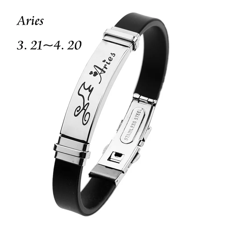 RIVCA 12 Constellations Bracelet 2018 New Fashion Jewelry Black Bracelet Stainless Steel Men Casual Zodiac Signs Punk Bracelet
RIVCA 12 Constellations Bracelet 2018 New Fashion Jewelry Black Bracelet Stainless Steel Men Casual Zodiac Signs Punk Bracelet