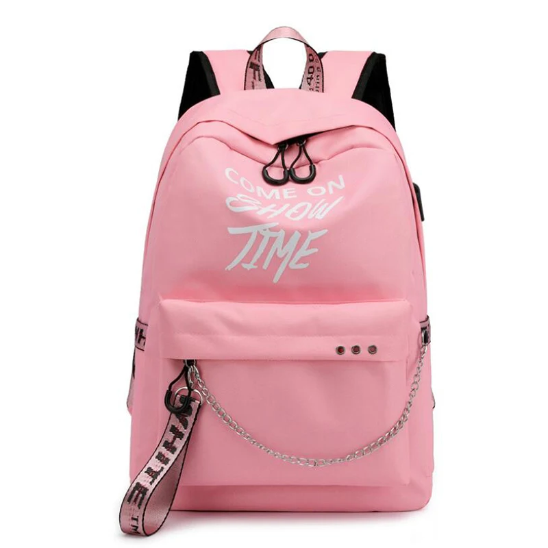 Winmax Luminous USB Charge Women Backpack Fashion Letters Print School Bag Teenager Girls Ribbons Backpack Mochila Sac
Winmax Luminous USB Charge Women Backpack Fashion Letters Print School Bag Teenager Girls Ribbons Backpack Mochila Sac
