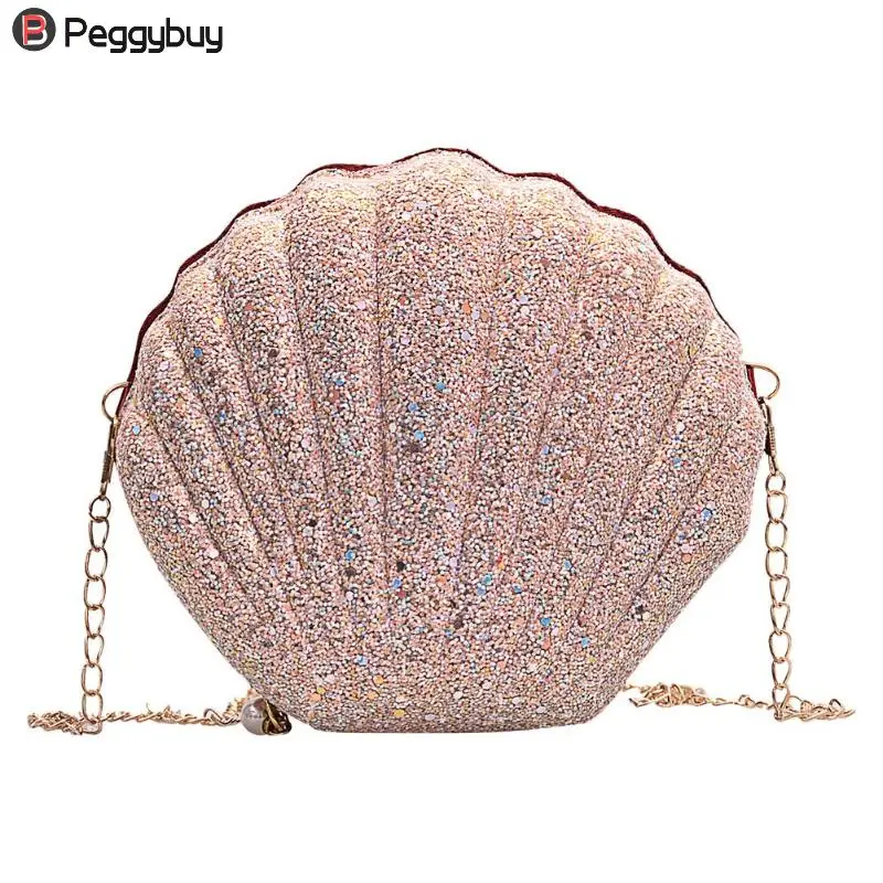 New Fashion Shell Bag Chain Shoulder Solid Color Handbags Women Small PVC Sequins Crossbody messenger Bags
New Fashion Shell Bag Chain Shoulder Solid Color Handbags Women Small PVC Sequins Crossbody messenger Bags