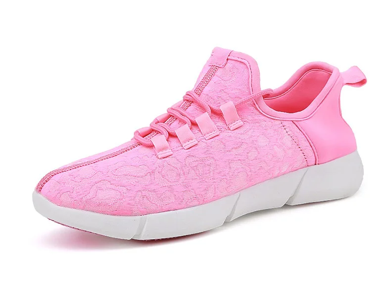 Summer Led Fiber Optic USB Recharge Glowing Sneakers Shoes for Girls Boys Men Women Size 25-46 Sadoun.com