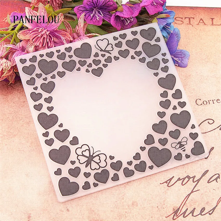 PANFELOU Heart-shaped outline Embossing folders Plastic For Scrapbooking DIY Template Fondant Cake Photo Album Card Making
PANFELOU Heart-shaped outline Embossing folders Plastic For Scrapbooking DIY Template Fondant Cake Photo Album Card Making