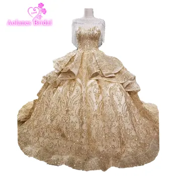2018 Bling Bling Gold Champange Tassels Ball Gowns Dresses Silver White Gold Sparkling Luxury Wedding Dress Bridal Gowns
2018 Bling Bling Gold Champange Tassels Ball Gowns Dresses Silver White Gold Sparkling Luxury Wedding Dress Bridal Gowns