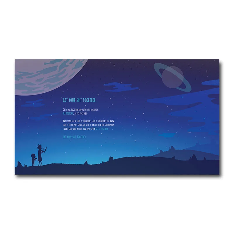 Rick and Morty Quote Cartoon Silk Poster Funny Wall Art Print 12x21 20x36 inch Decoration Pictures Wallpaper Bedroom Room Decor
Rick and Morty Quote Cartoon Silk Poster Funny Wall Art Print 12x21 20x36 inch Decoration Pictures Wallpaper Bedroom Room Decor