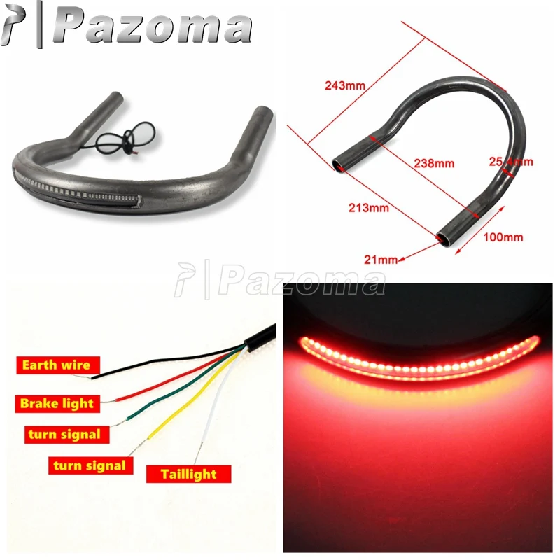 25mm 1" Motorbike Cafe Racer Bobber Seat Frame Hoop Brat Loop Tracker End w/ LED Brake Turn Signal Light For SUZUKI HONDA YAMAHA
25mm 1" Motorbike Cafe Racer Bobber Seat Frame Hoop Brat Loop Tracker End w/ LED Brake Turn Signal Light For SUZUKI HONDA YAMAHA