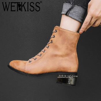 WETKISS Metal Decor Lace-Up Women Ankle Boots Thick Heel Zip Boots Casual Fashion Female Bootie Round Toe Solid Lady Shoes Hot
WETKISS Metal Decor Lace-Up Women Ankle Boots Thick Heel Zip Boots Casual Fashion Female Bootie Round Toe Solid Lady Shoes Hot