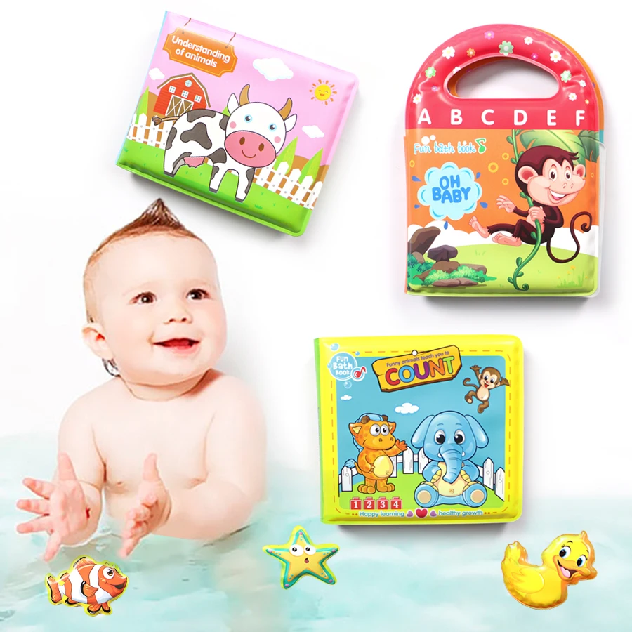 NEW Bathing Toys Squeeze-Sounding Dabbling Toy Bath Book with BB whistle Animal Toy For Baby Bathroom Early Educational Toys
NEW Bathing Toys Squeeze-Sounding Dabbling Toy Bath Book with BB whistle Animal Toy For Baby Bathroom Early Educational Toys