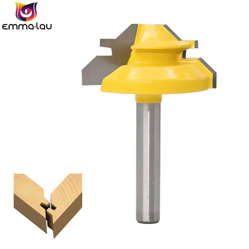 45 Degree Wood Router Bit Cutter Woodworking Panel Knife 1/4 Handle Wood Miter Tool Lock Non-rebound Design
45 Degree Wood Router Bit Cutter Woodworking Panel Knife 1/4 Handle Wood Miter Tool Lock Non-rebound Design