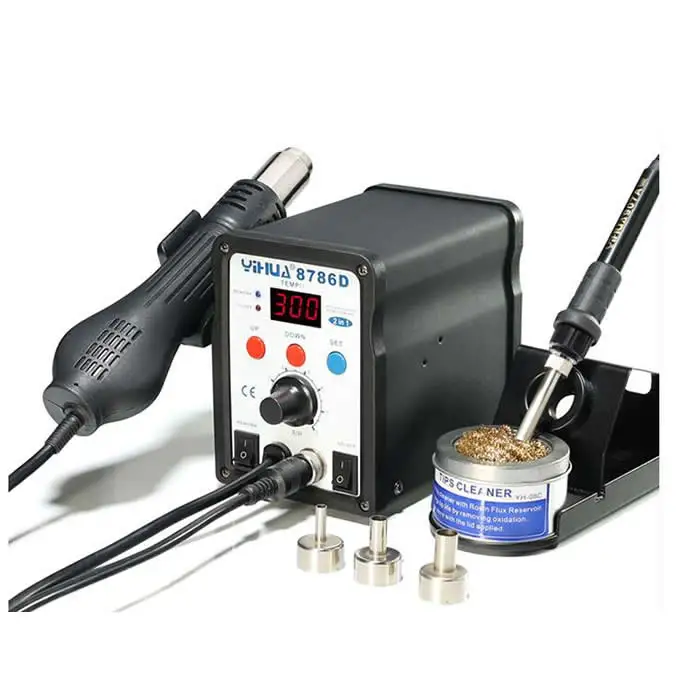YIHUA 8786D ESD BGA Rework Machine Digital Hot Air Temperature Control Cell Phone Soldering Station
YIHUA 8786D ESD BGA Rework Machine Digital Hot Air Temperature Control Cell Phone Soldering Station