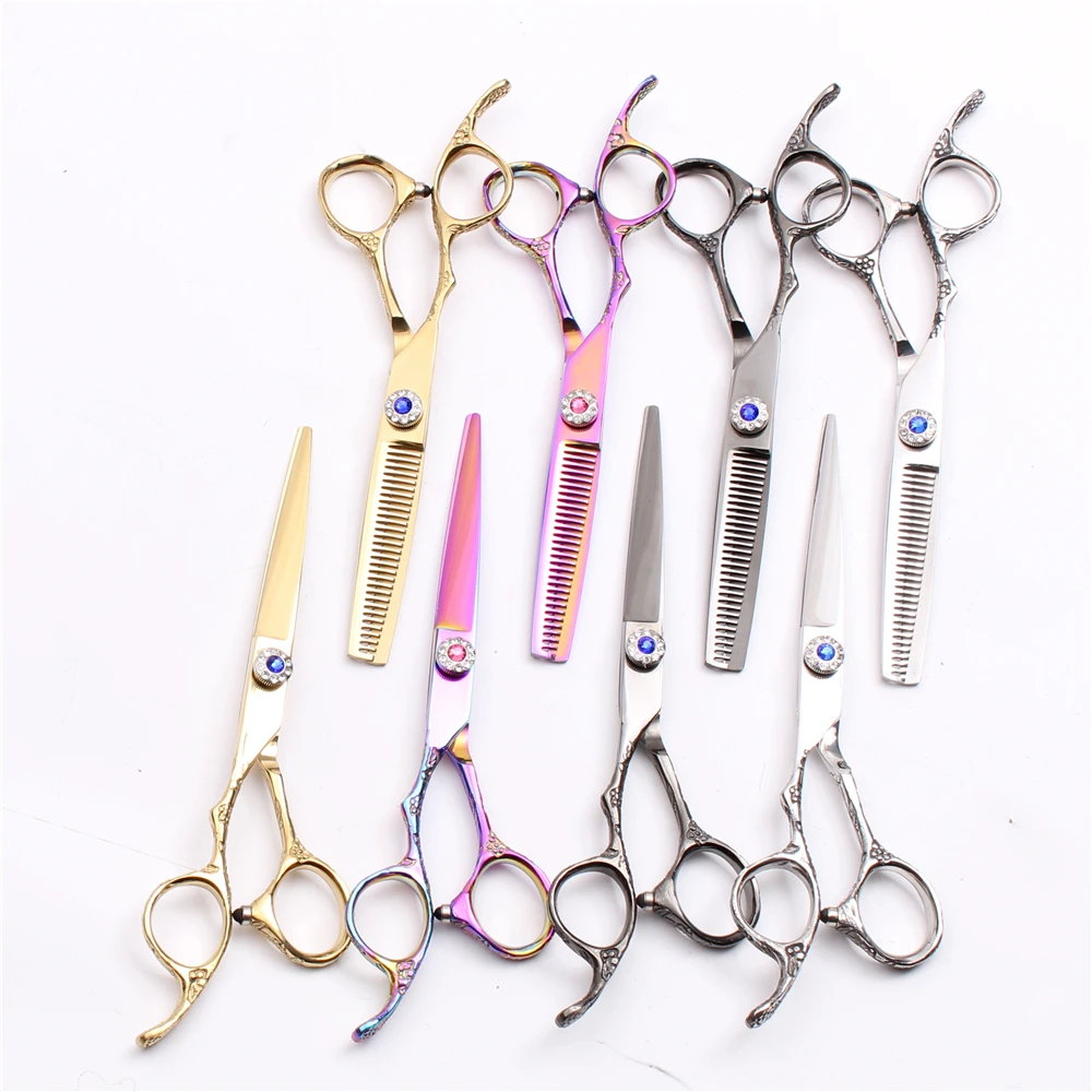 2Pcs Left-Hand 6'' 17.5cm Customized Logo Professional Hairdressing Scissor Thinning Shears Cutting Scissors Hair Scissors C8002
2Pcs Left-Hand 6'' 17.5cm Customized Logo Professional Hairdressing Scissor Thinning Shears Cutting Scissors Hair Scissors C8002
