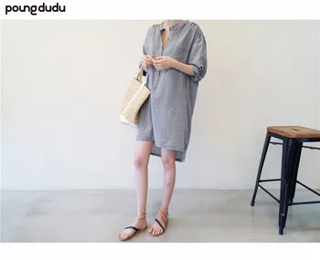 Poungdudu maternity pregnant women dress cotton and linen casual shirt skirt loose pregnant women dress long coat 2019 new
Poungdudu maternity pregnant women dress cotton and linen casual shirt skirt loose pregnant women dress long coat 2019 new