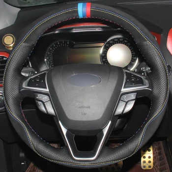 Black Natural Leather Black Suede Light Blue Blue Red Marker Car Steering Wheel Cover for Ford Fusion Mondeo 2013 2014 EDGE 2015
Black Natural Leather Black Suede Light Blue Blue Red Marker Car Steering Wheel Cover for Ford Fusion Mondeo 2013 2014 EDGE 2015