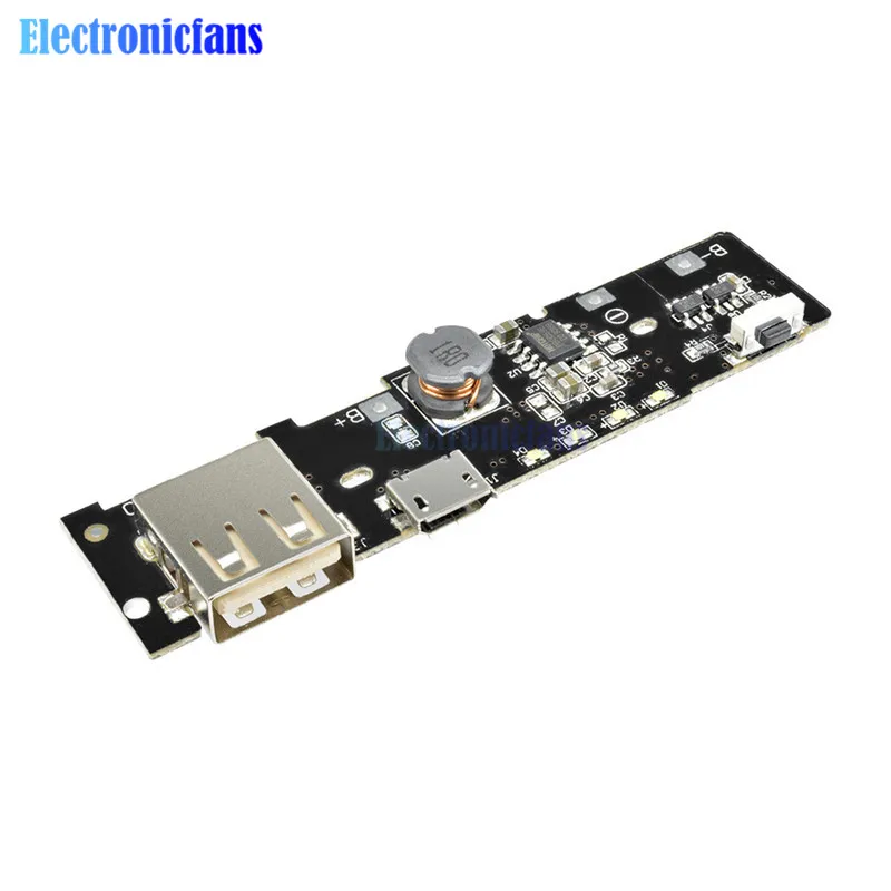DIY 18650 Battery 5V 2.1A Power Bank Charger Charge Module Charging Circuit Board PCB Step Up Boost Power Module
DIY 18650 Battery 5V 2.1A Power Bank Charger Charge Module Charging Circuit Board PCB Step Up Boost Power Module