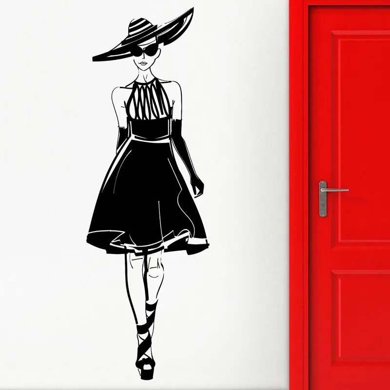 Vinyl applique sexy girl fashion show style model catwalk wall sticker clothing store shopping center home decoration mural MV17
Vinyl applique sexy girl fashion show style model catwalk wall sticker clothing store shopping center home decoration mural MV17