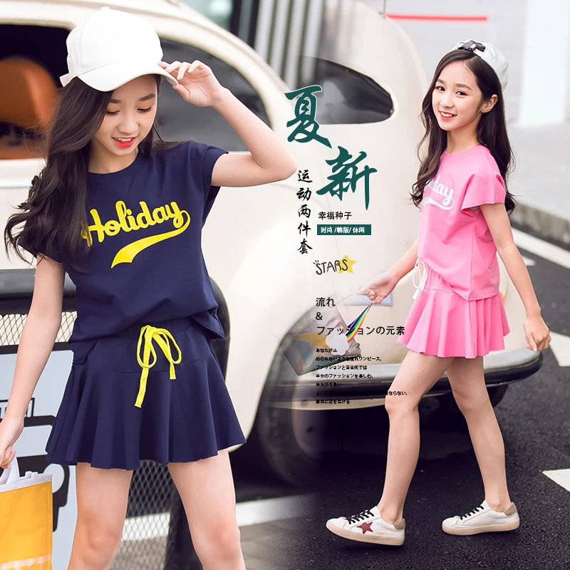 Toddler Girl Clothes Kids Fashion Summer Sports Suit Teen Clothes Set Cotton Shirt Top + Skirt 10 12 Tracksuit Dres Dziewczynka
Toddler Girl Clothes Kids Fashion Summer Sports Suit Teen Clothes Set Cotton Shirt Top + Skirt 10 12 Tracksuit Dres Dziewczynka