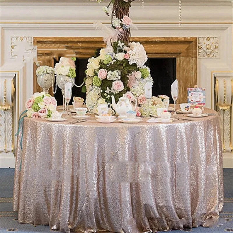 Rose Gold Sequin Tablecloth Glitter Round Rectangular Embroidered Sequin Table Cloth For Wedding Cake Party Christmas Decoration
Rose Gold Sequin Tablecloth Glitter Round Rectangular Embroidered Sequin Table Cloth For Wedding Cake Party Christmas Decoration