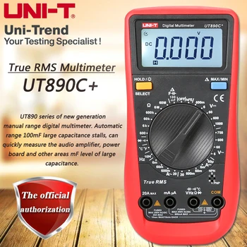 UNI-T UT890C+ True RMS Multimeter Resistance/Capacitance / Frequency/Temperature Tester Diode Test LCD Backlight 
UNI-T UT890C+ True RMS Multimeter Resistance/Capacitance / Frequency/Temperature Tester Diode Test LCD Backlight