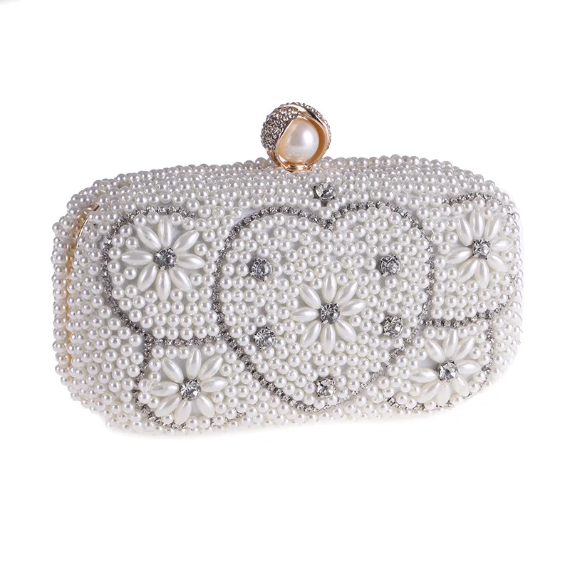 Fashion Mini Women Evening Clutch Wedding Bridal Flap Party Pouch Bag Pearl Beading Crystal Handbag Heart Pattern Crossbody Bag
Fashion Mini Women Evening Clutch Wedding Bridal Flap Party Pouch Bag Pearl Beading Crystal Handbag Heart Pattern Crossbody Bag