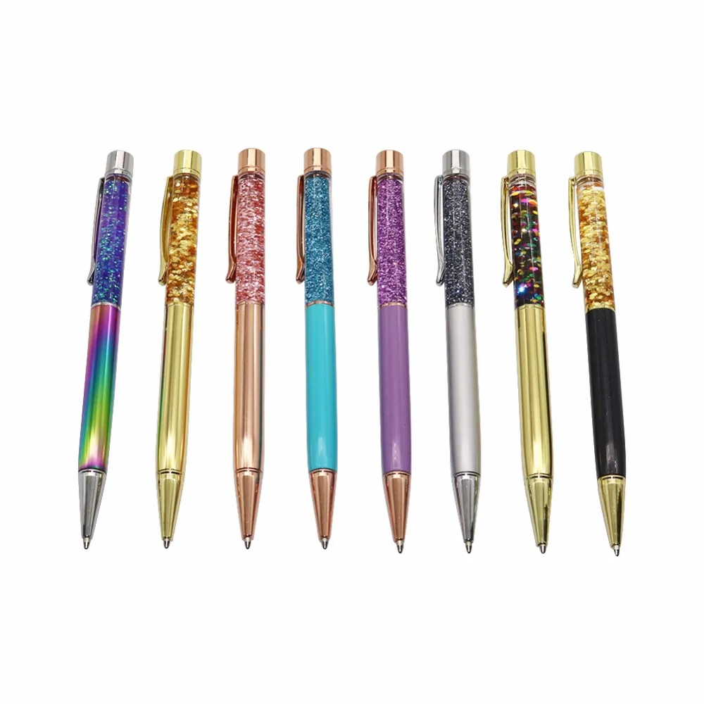 Creatively 1.0mm Luxury Ballpoint flow oil crystal Gold foil Metal Copper colorful high-grade gold powder quicksand pen
Creatively 1.0mm Luxury Ballpoint flow oil crystal Gold foil Metal Copper colorful high-grade gold powder quicksand pen