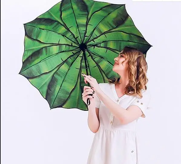 2018 Plantain umbrella dual-use folding black plastic sunscreen sun umbrella women leaves creative
2018 Plantain umbrella dual-use folding black plastic sunscreen sun umbrella women leaves creative