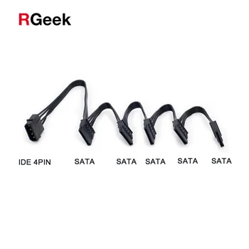 PC Computer DIY 4Pin IDE Molex 1 to 5 15Pin SATA Splitter Hard Drive Power Cable Cord 18AWG
PC Computer DIY 4Pin IDE Molex 1 to 5 15Pin SATA Splitter Hard Drive Power Cable Cord 18AWG